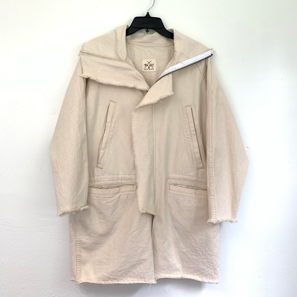 Tribe Kelley | Cream Utility Jacket Size Medium - Picture 3 of 8